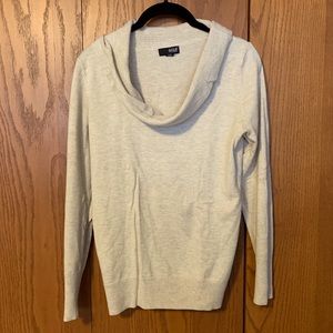 Cowl neck sweater in oatmeal